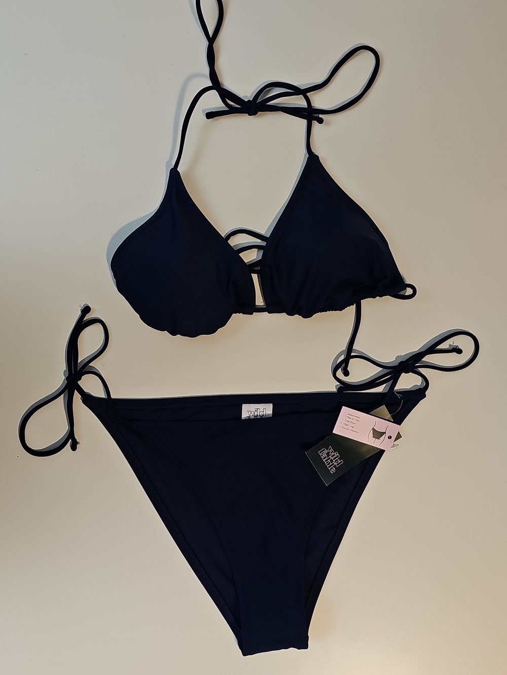 Wild Fable Woman's M Classic Navy Triangle Bikini Set